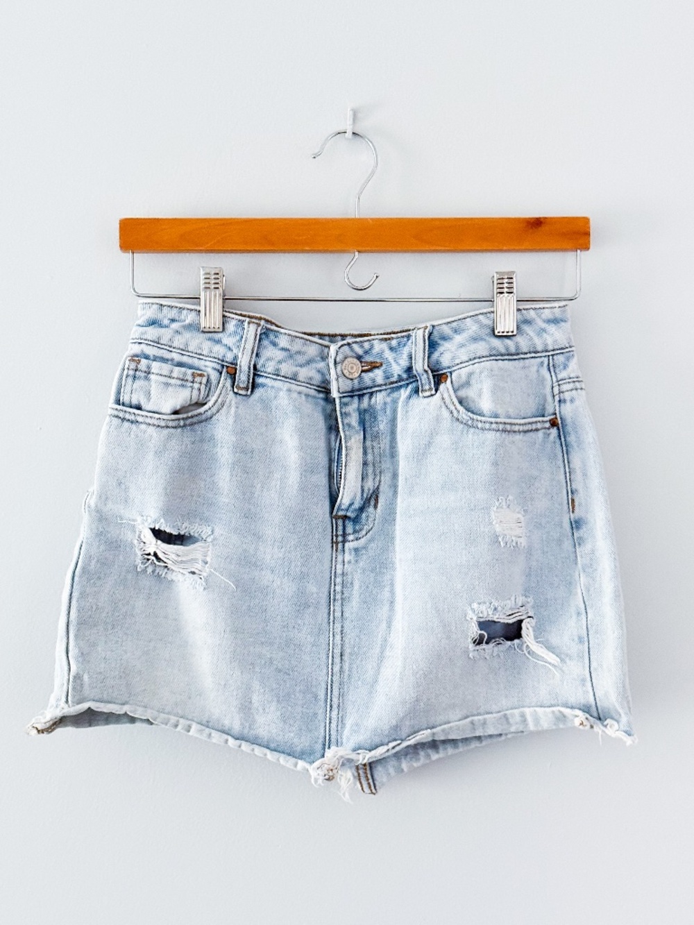 PacSun Mini Ripped Jean Skirt